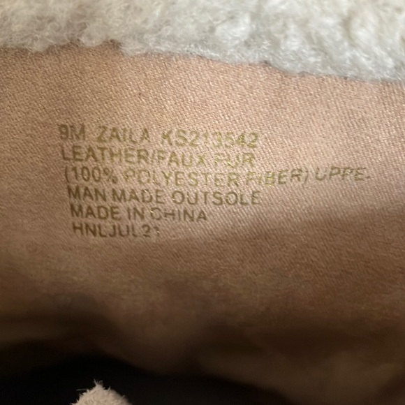 Leather/Faux Fur Pull On Boots Thick Inside Padding Sz 9M NWOT - Picture 8 of 10
